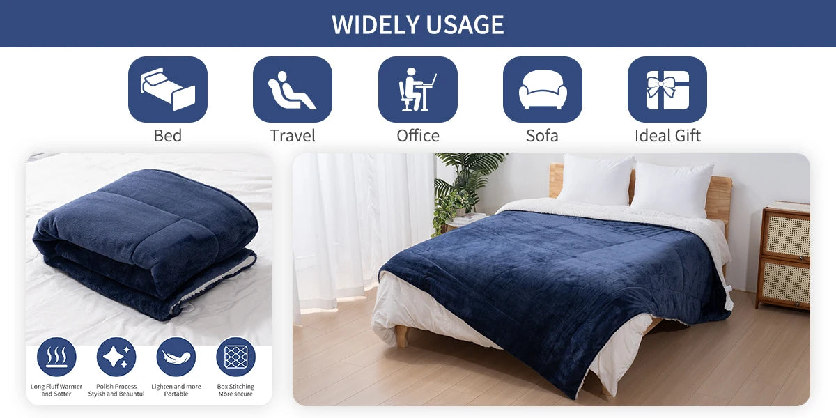Soft Cozy Double-Sided Fleece Blanket