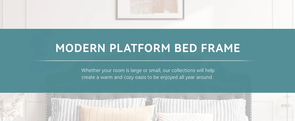 HOOMIC Velvet Platform Bed