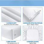 Hotel Luxury 6PC Bed Sheet Set (King/White)