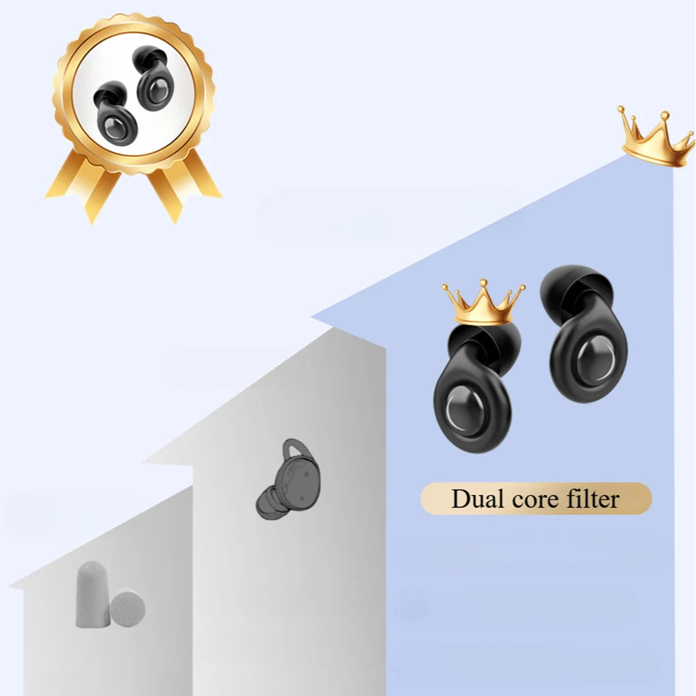 Reusable Silicone Earplugs w/ Case