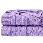 Cotton Cable Knit Throw Blanket