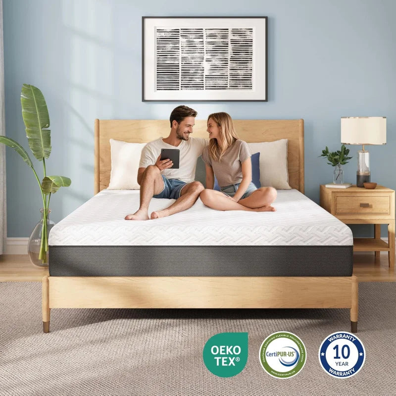 12" Green Tea Gel Mattress