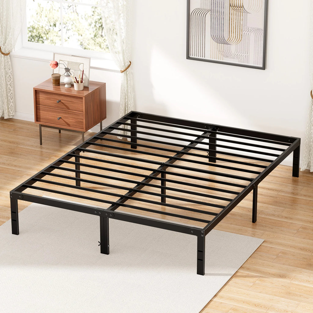 JHK Basic Metal Bed Frame w/ Storage