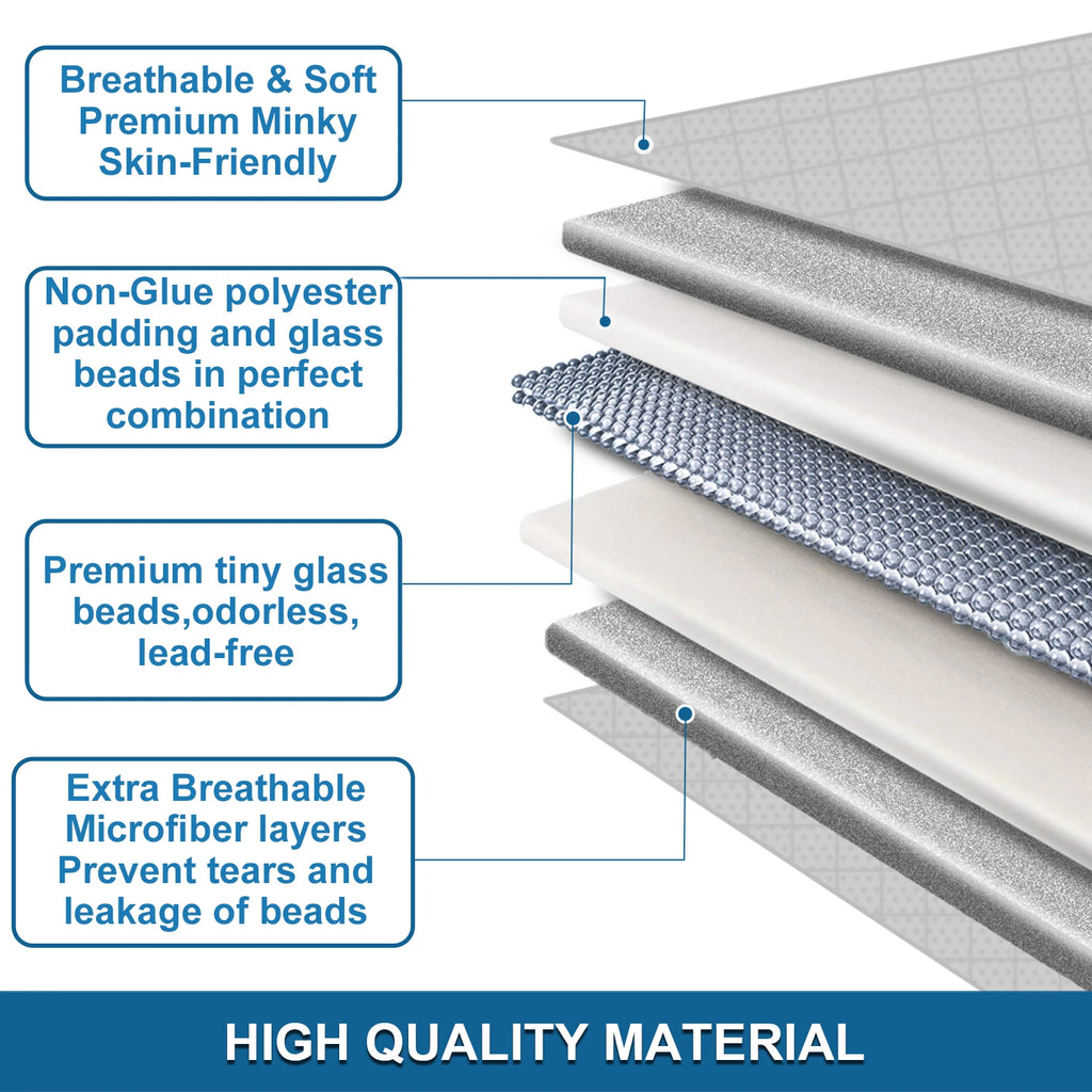 Gray Weighted Blanket w/ Glass Beads