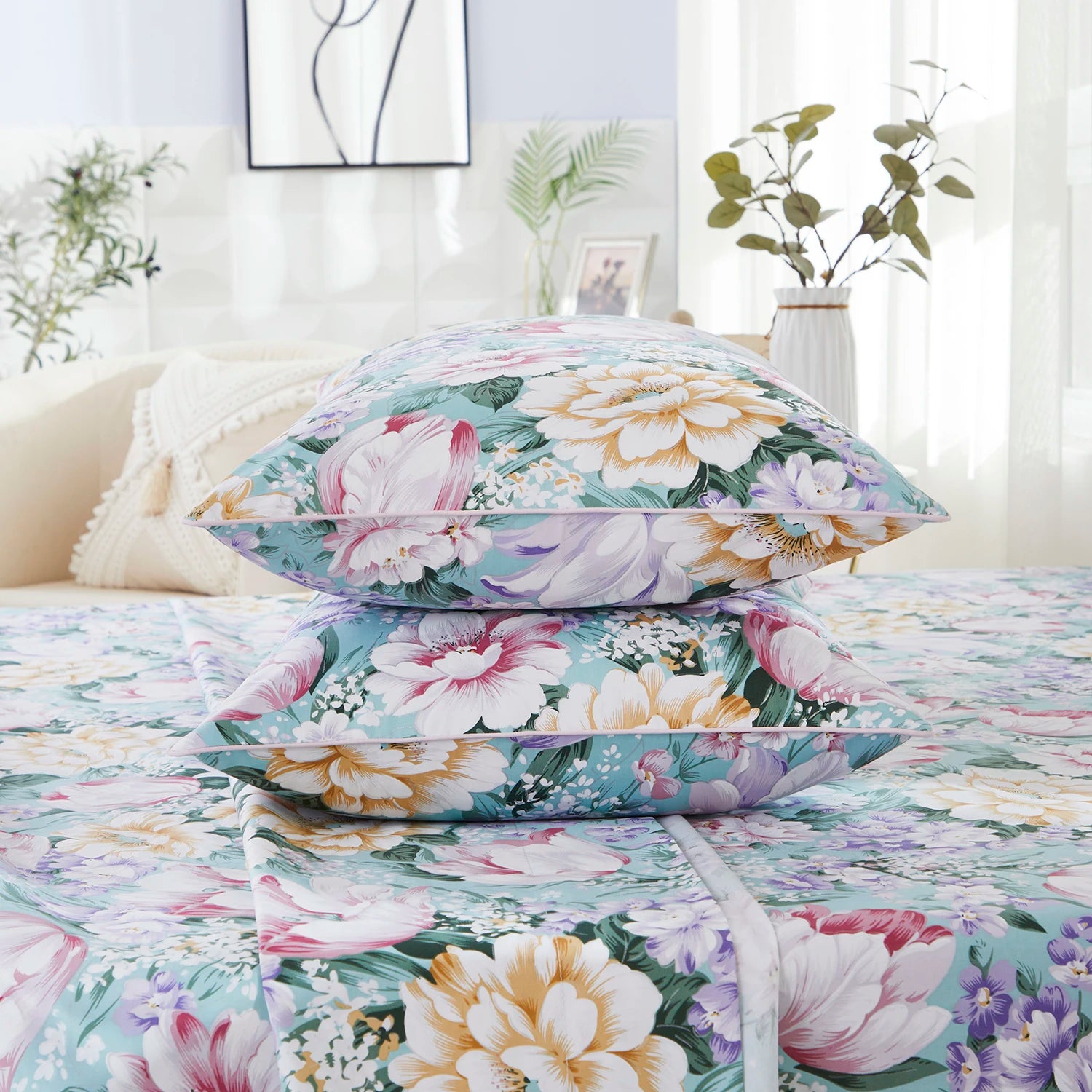 4PC 600TC Egyptian Cotton Fitted Sheets