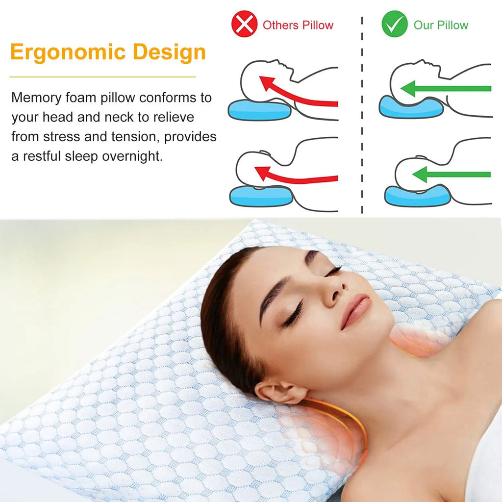 Cooling Memory Foam Pillow w/ Gel Infusion