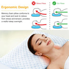 Cooling Memory Foam Pillow w/ Gel Infusion