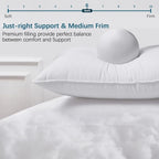 Grid Hotel Bed Pillows, Medium-Firm (Set of 4)