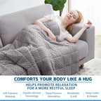 Gray Weighted Blanket w/ Glass Beads