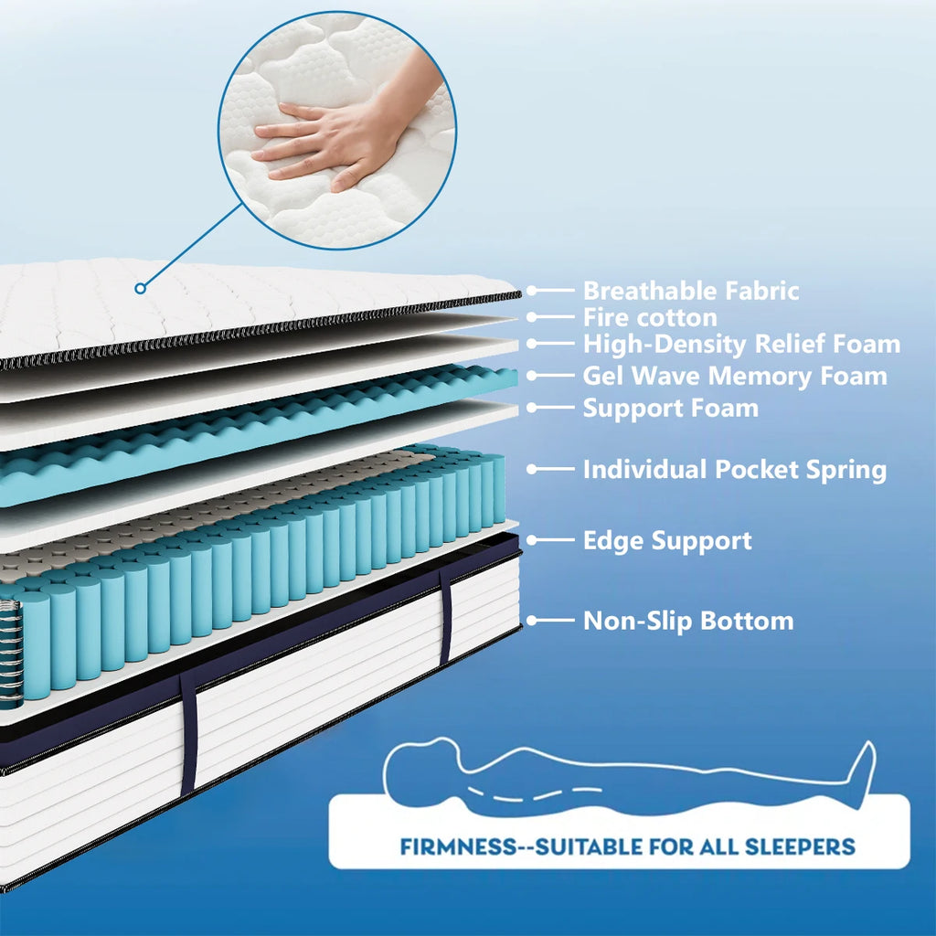Queen Gel Memory Foam Mattress