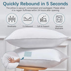 Grid Hotel Bed Pillows, Medium-Firm (Set of 4)