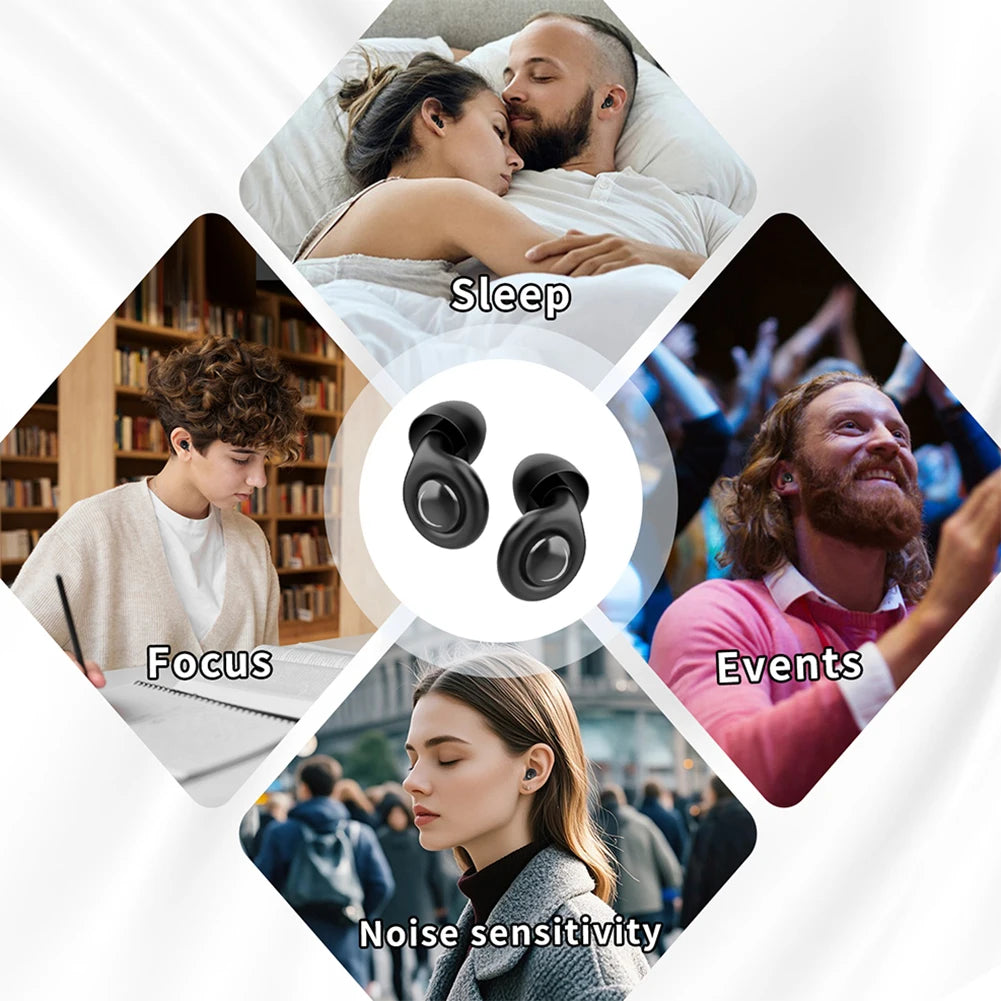 Reusable Silicone Earplugs w/ Case