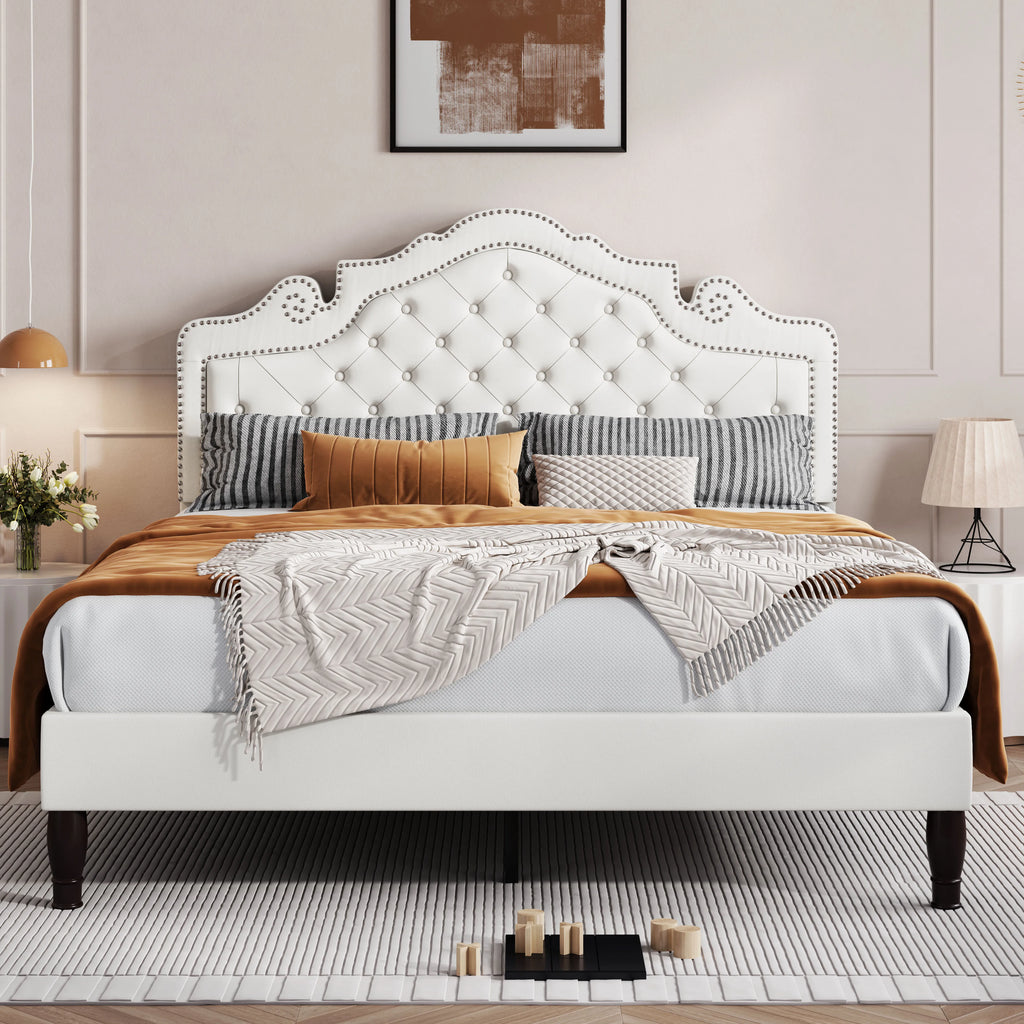HOOMIC Velvet Platform Bed