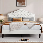 HOOMIC Velvet Platform Bed