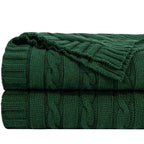 Cotton Cable Knit Throw Blanket