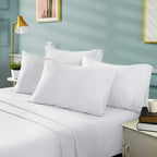 Hotel Luxury 6PC Bed Sheet Set (King/White)