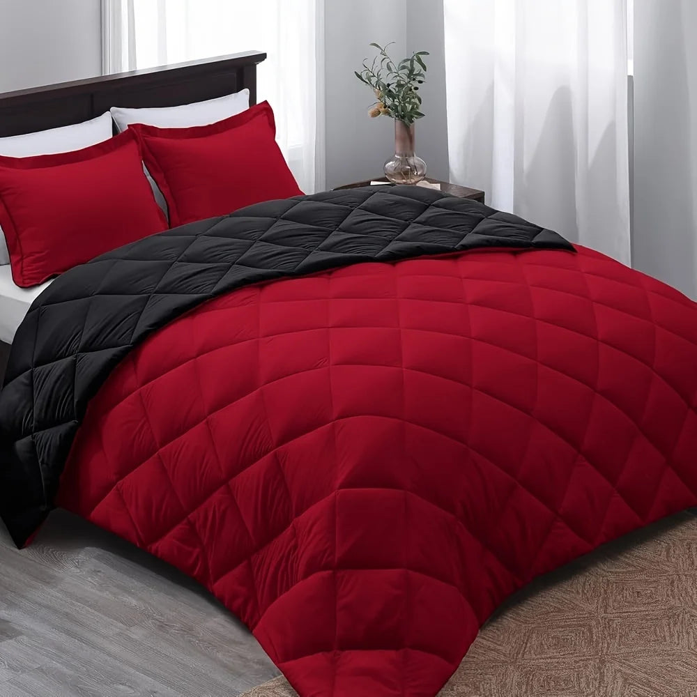 2/3PC Comforter Set w/ Reversible Duvet Cover