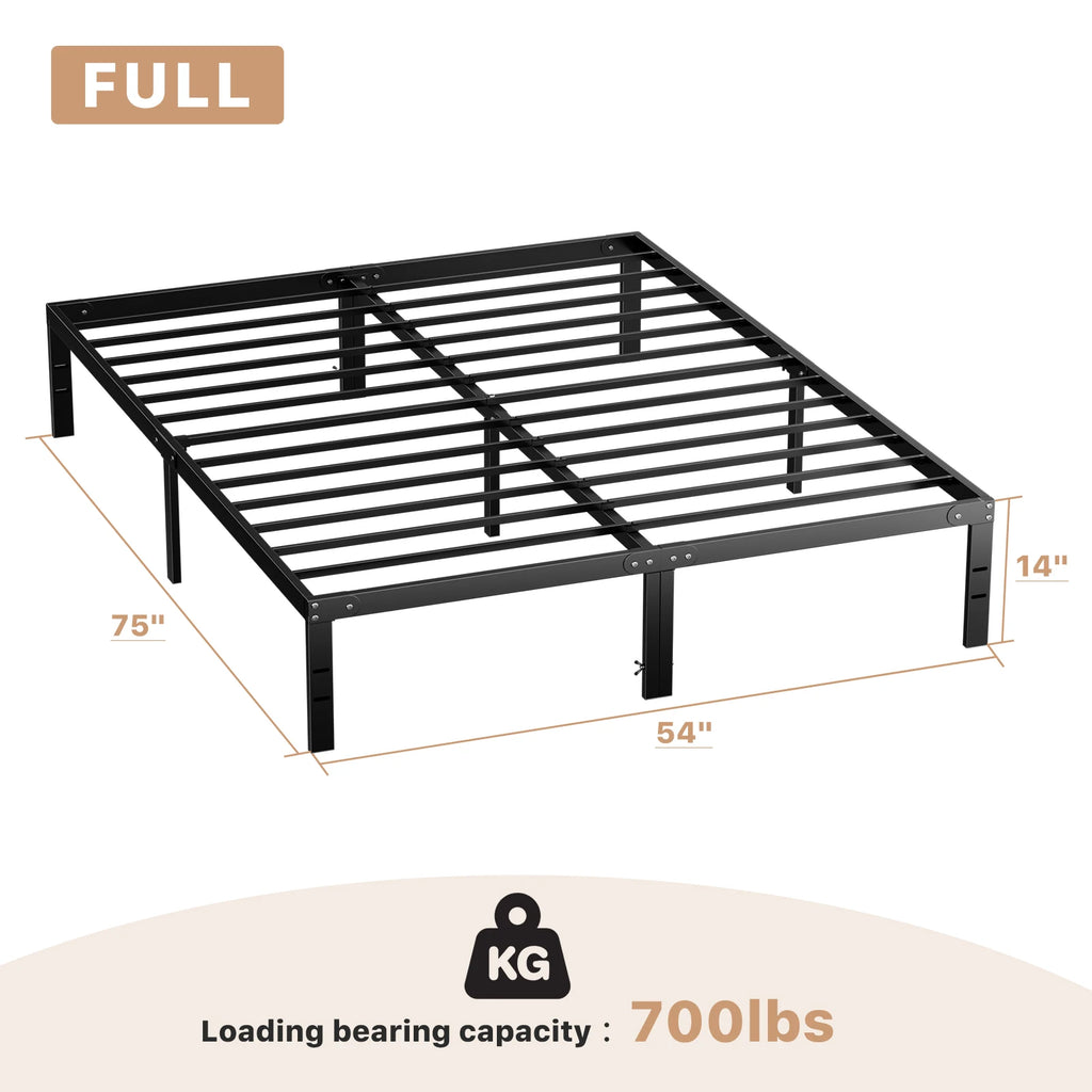 JHK Basic Metal Bed Frame w/ Storage