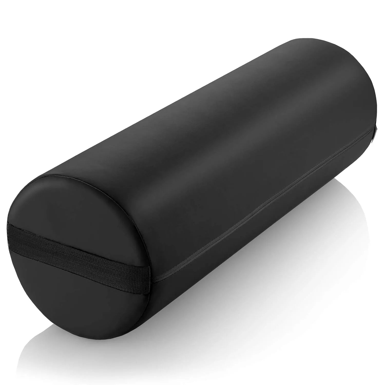 Jumbo Round Bolster Pillow, 26x9" Black