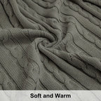 Cotton Cable Knit Throw Blanket