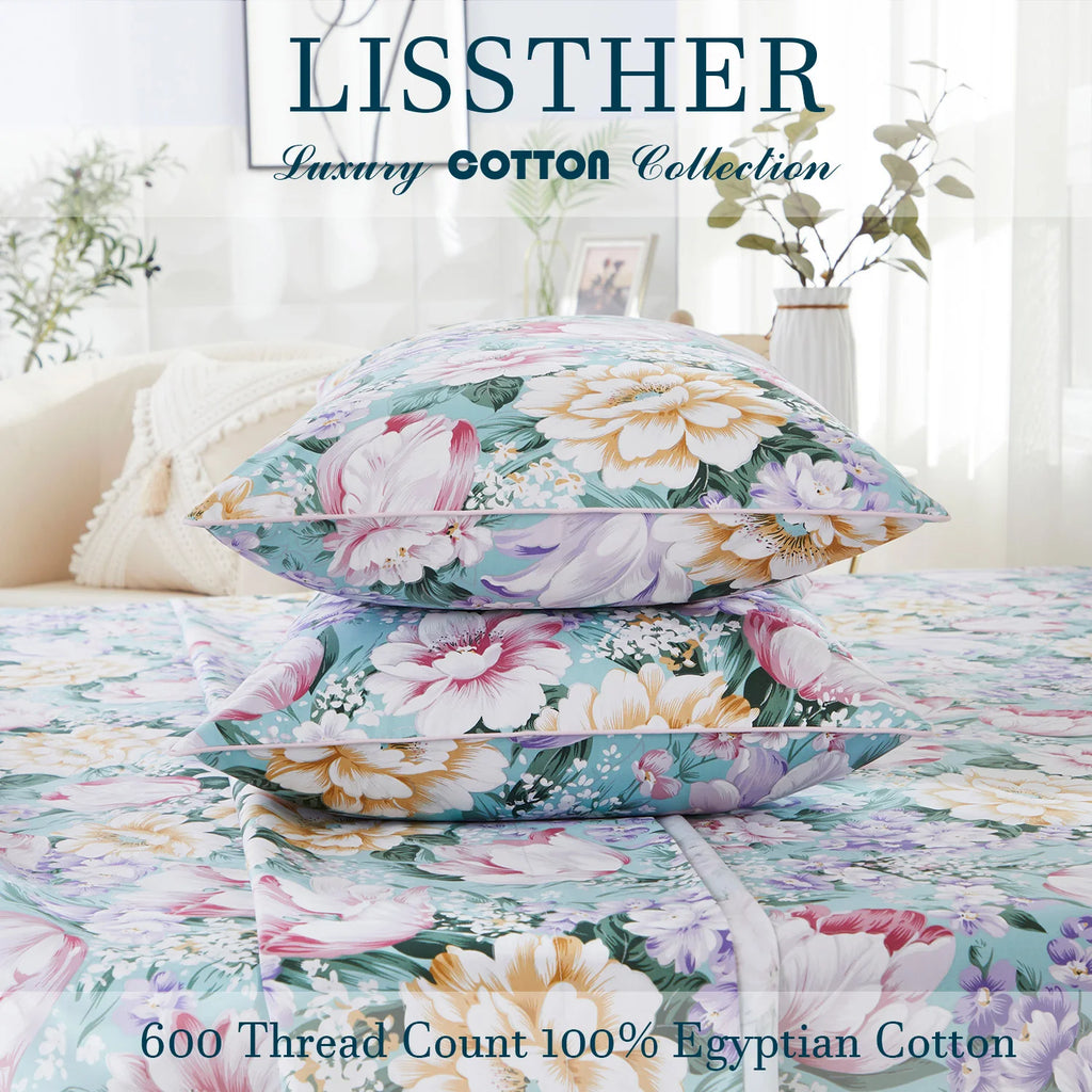 4PC 600TC Egyptian Cotton Fitted Sheets