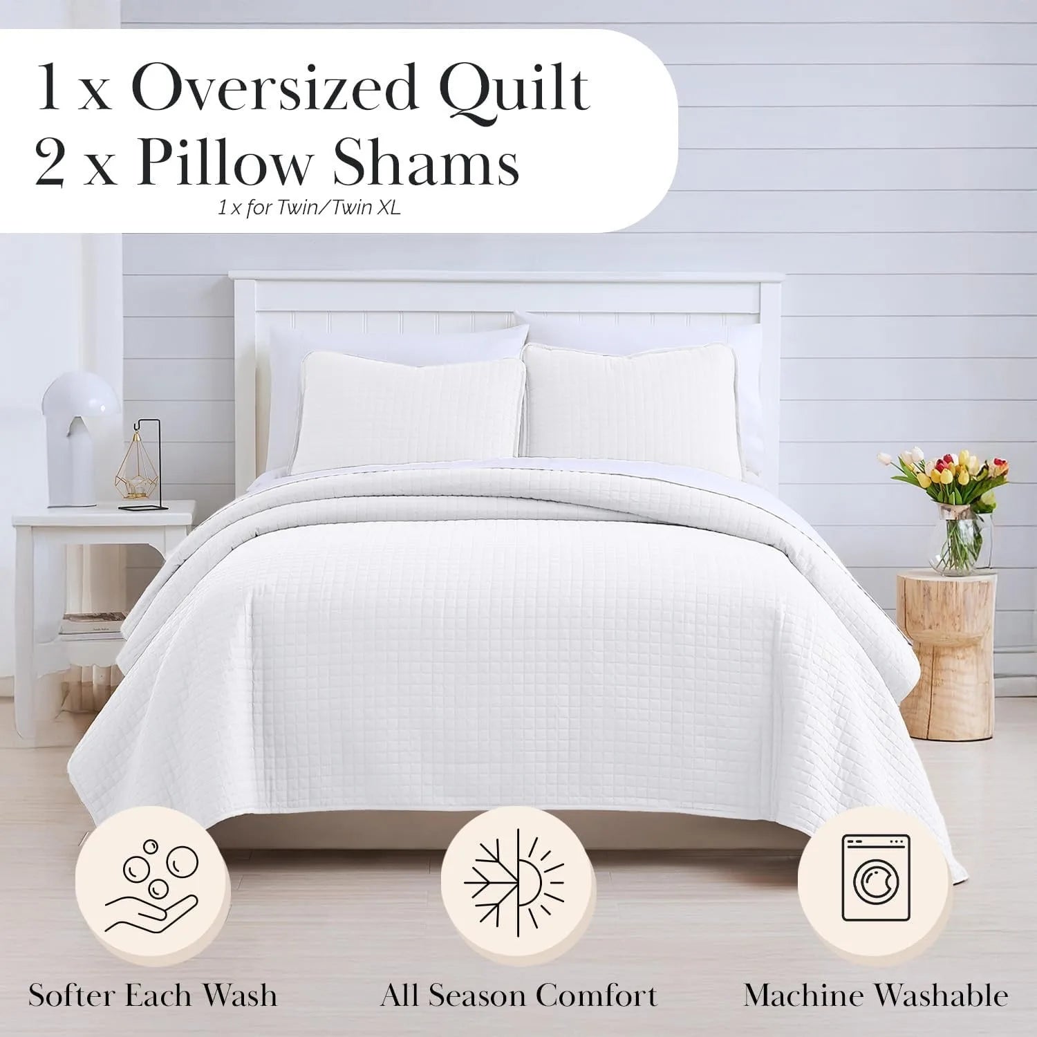 XL Twin Quilt Set w/ Pillow Sham