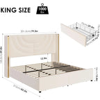 King Bed w/ LED & Storage