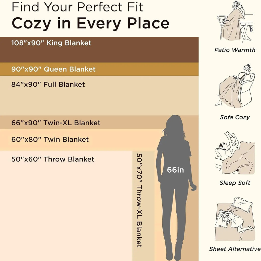 Soft Cozy Double-Sided Fleece Blanket