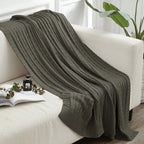 Cotton Cable Knit Throw Blanket
