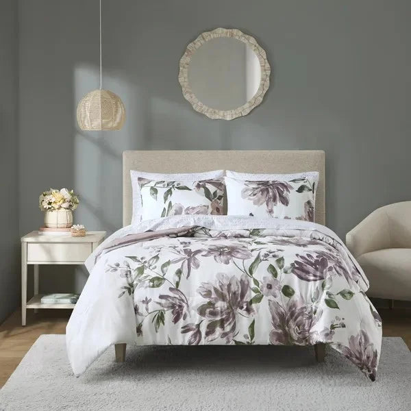 Floral Mauve Bed-in-a-Bag Set
