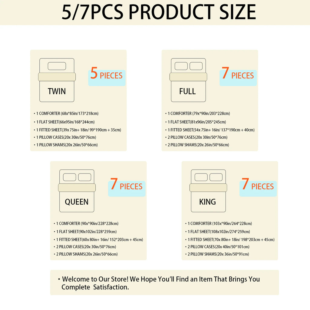 5–7PC Comforter Set (Queen/King/Twin)