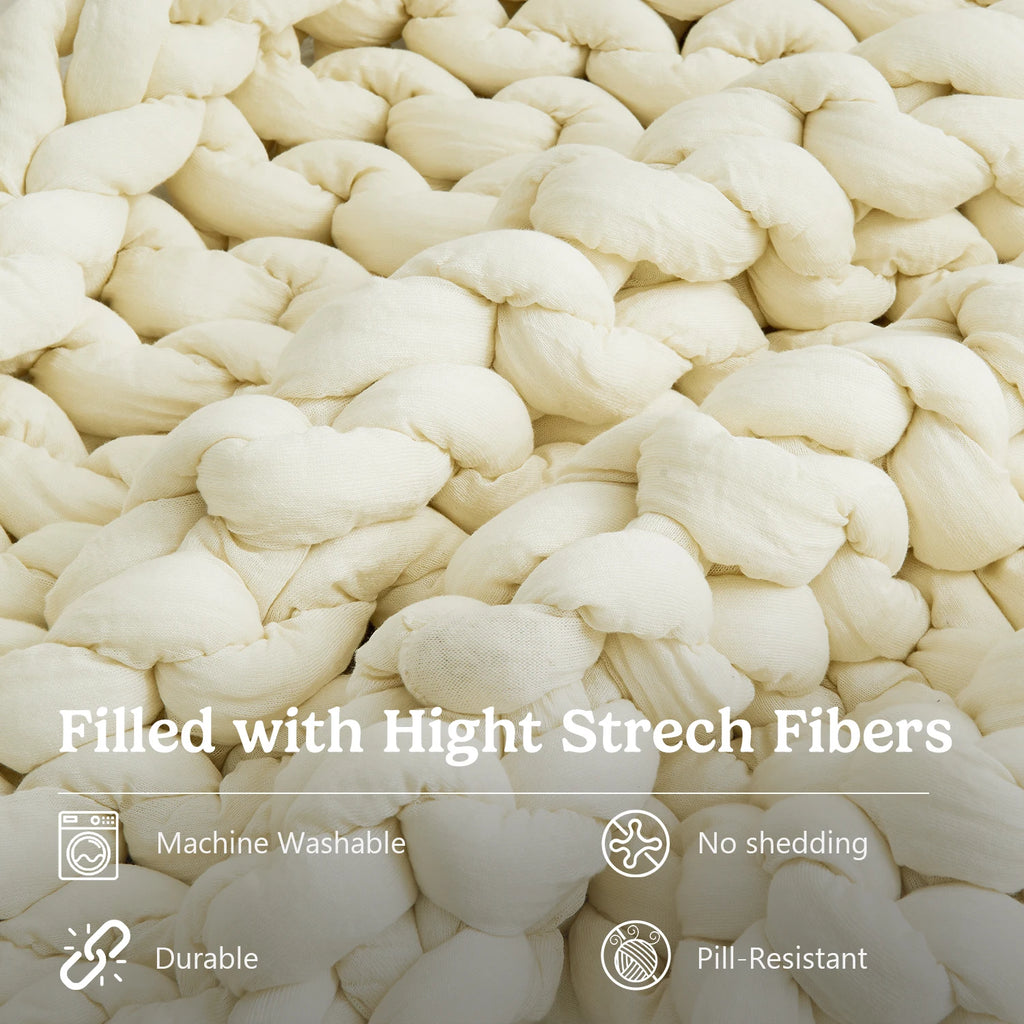 Chunky Knit Weighted Blanket (Handmade)