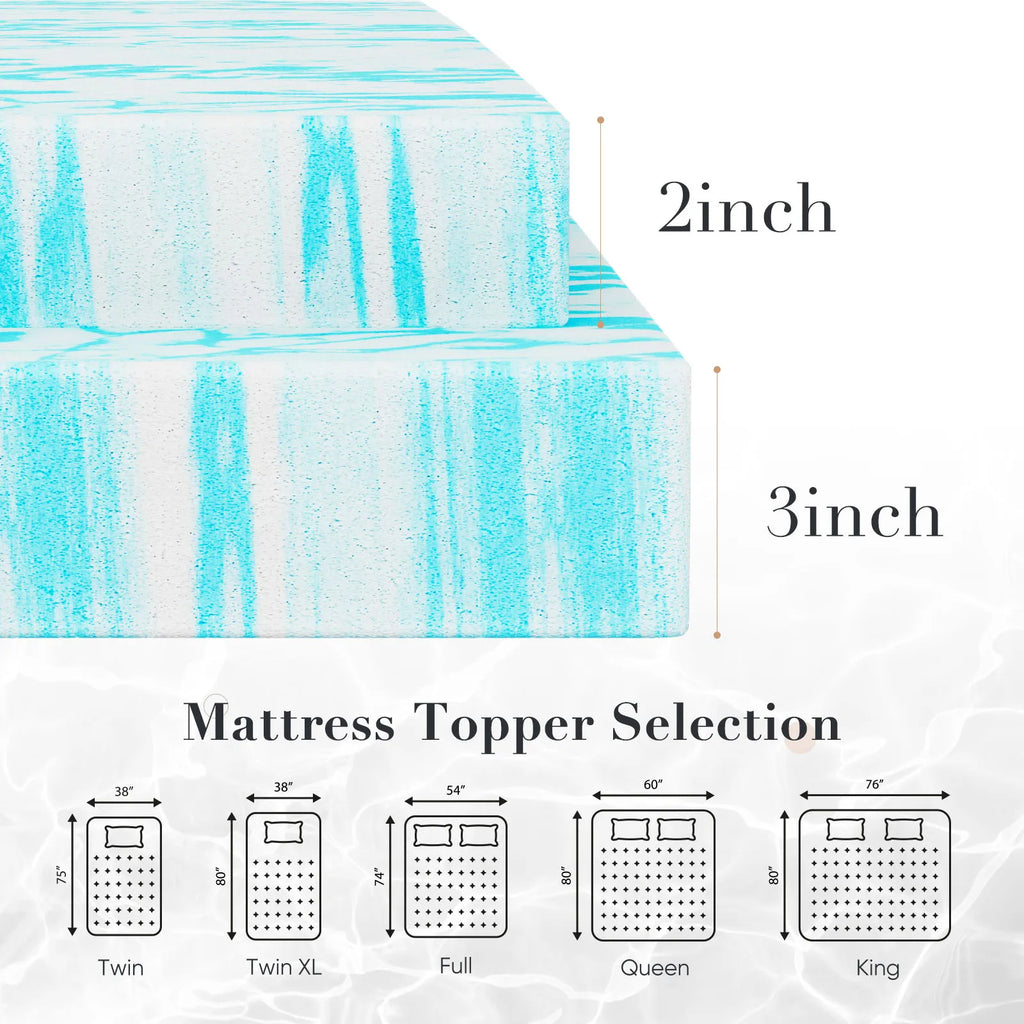 JHK 2–3" Gel Foam Topper