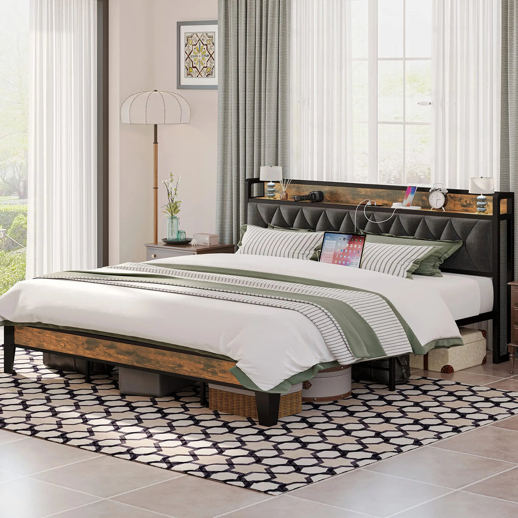 ANCTOR Bed Frame w/ Outlets
