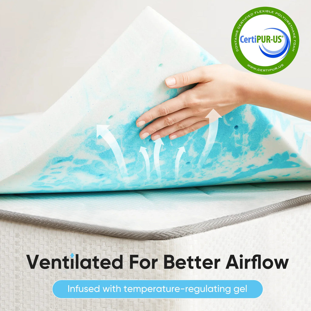 JHK 2–3" Gel Foam Topper